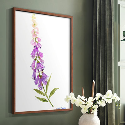Annie's Foxglove II Framed Print - Solid Wood
