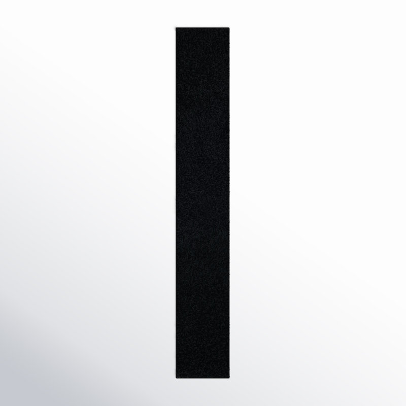 Crosslin Jet Black Area Rug, Runner 2'6" x 16'5"