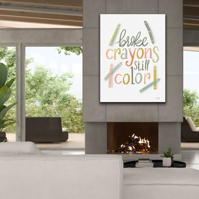  «Broke Crayons Still Color» par House Fenway, art mural sur toile, 40 po x 54 po
