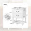 Meuble-lavabo noir 24 po avec lavabo en céramique, 2 tiroirs et 1 tablette ouverte-1900386786