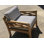 Fauteuil club en teck avec coussins Sunbrella