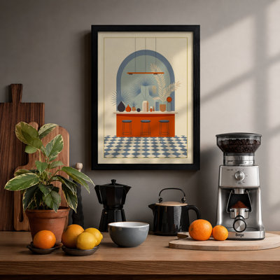 Modernist Interior Study Art Deco - Framed Print