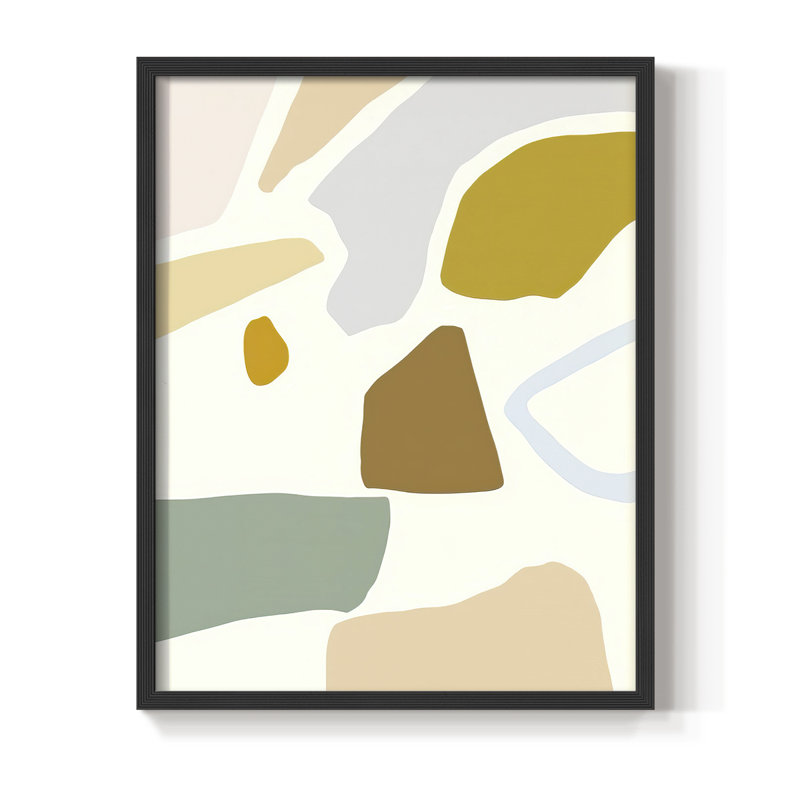 «Pastel Splotches II», reproduction encadrée - bois massif, Noir, H 20 po x l 16 po