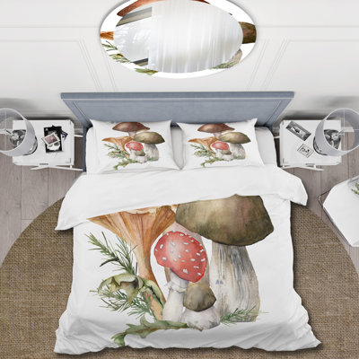 Ensemble de housse de couette en microfibre brun / rose / blanc / gris
