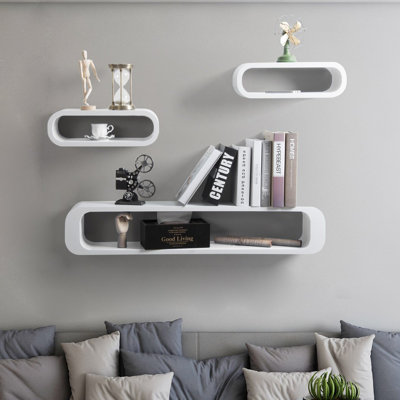 Derral 3 Piece Oval Floating Shelf