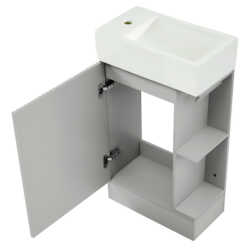 Rangement pour salle de bain Ockton, Gris