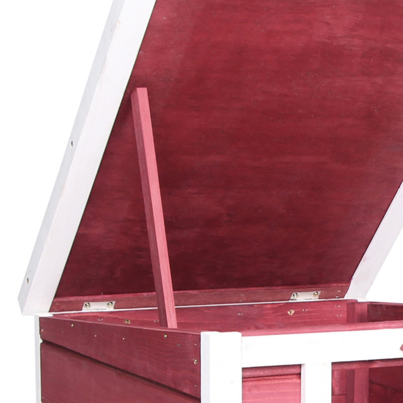Cage à chiot rouge en bois avec design utilisateur - Convient aux cobayes et autres