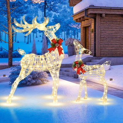 Présentoir de renne de Noël illuminé