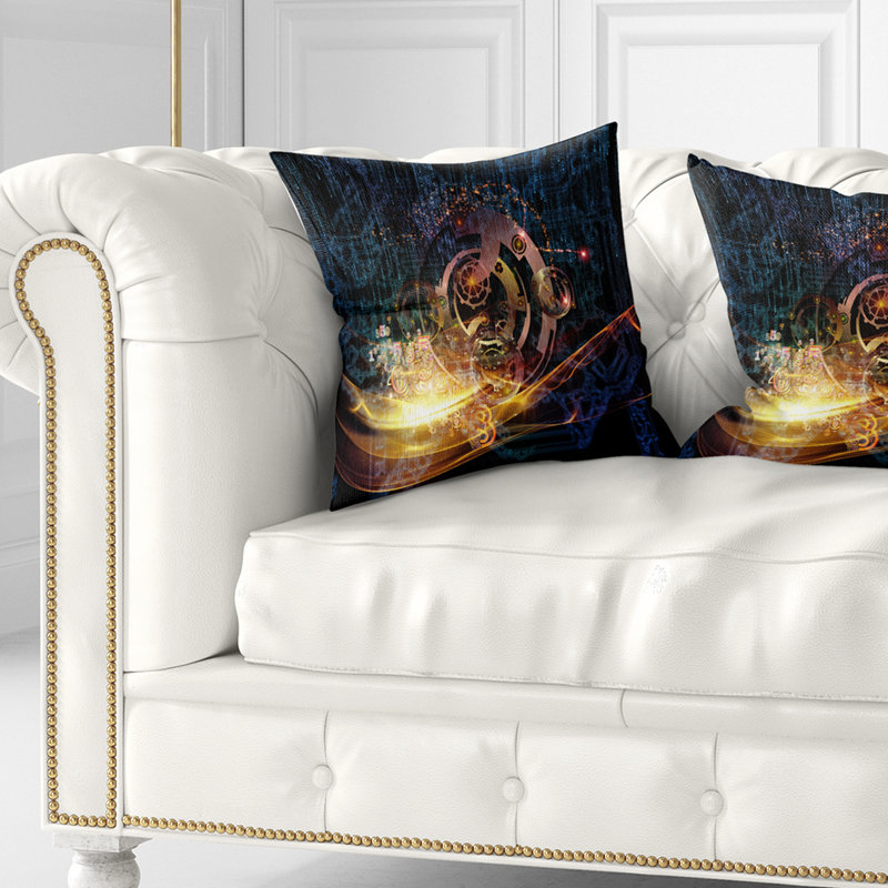  Coussin abstrait, 16 po x 16 po, Coussin décoratif