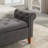 Flax Fabric Storage Bench With Wooden Legs For Bedroom And Entryway, Perfect For Shoe Changing And Extra Seating