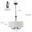 6 - Light 17.95'' Dimmable Modern Farmhouse Drum Candle Chandelier With Linen Shade For Kitchen Island Bedroom-671090086-702477611
