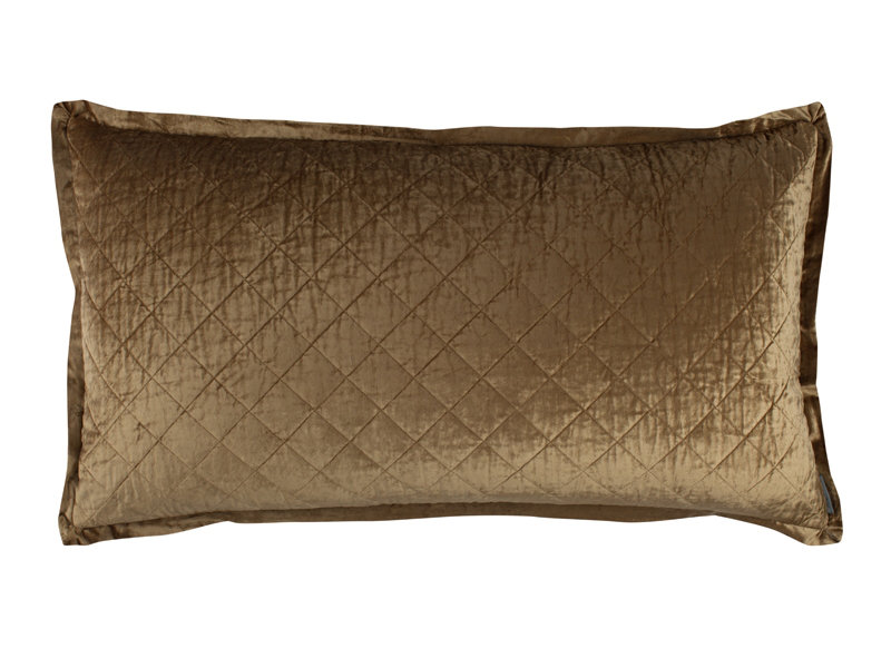 Chloe Feather Throw Pillow, Fawn, 20" x 26" 
