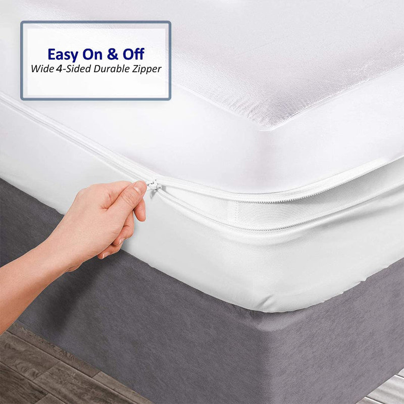 Housse de protection pour matelas à fermeture à glissière Brookland, Simple