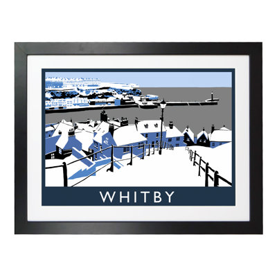 Whitby in Snow 1 Piece Wall Art