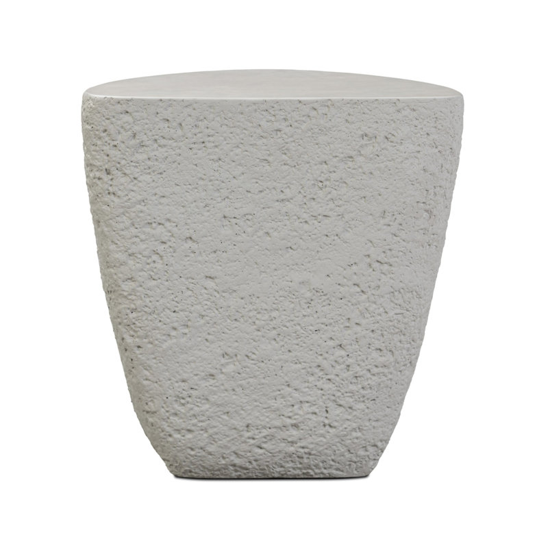 Medina Outdoor End Table-Large-Blanc Stone