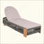 Chaise longue d'extérieur, chaise de piscine en bois d'acacia avec dossier et coussin réglables, chaise longue d'extérieur pour la plage, la cour ou le bord de la piscine (corde)-17012046-17012041
