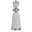 Lampe de table en poly et acier - Saponay - Abat-jour beige