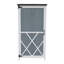 Remise de rangement 54 "deux tons - Design gris et blanc avec toit incliné et 5 compartiments