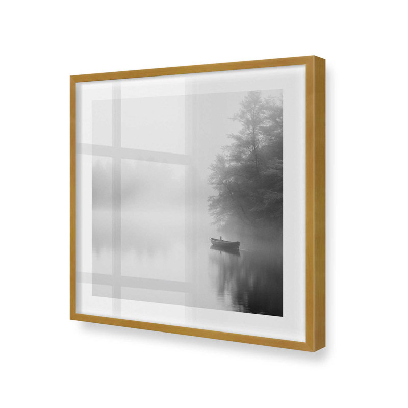 «Misty Solace», reproduction sur toile, Cadre doré poli, H 13,75 po x l 13,75 po