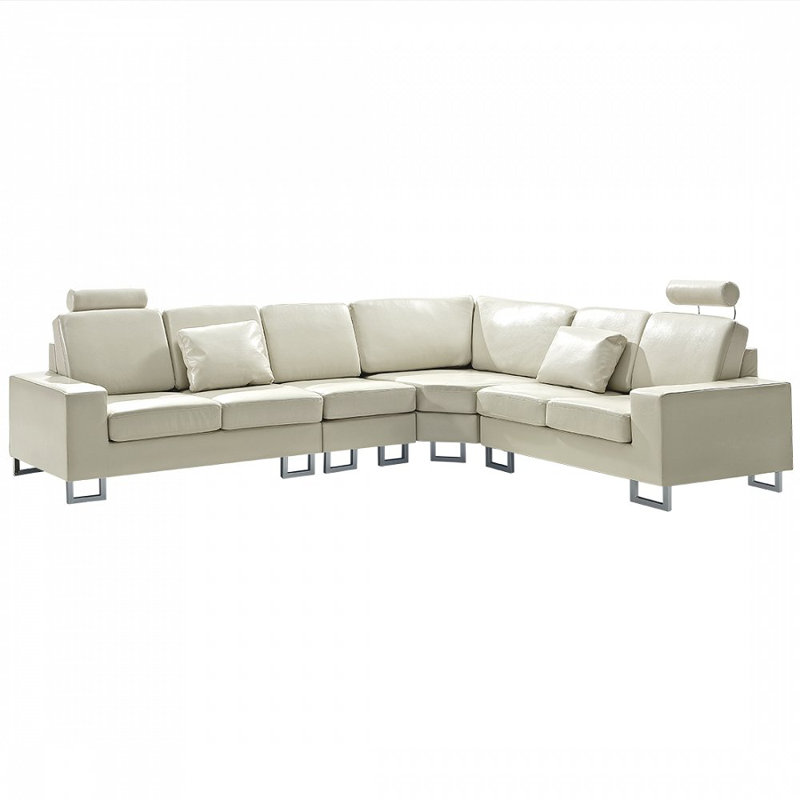 Alvah 5 Seater Large Corner Sofa, Beige