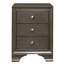 Table de chevet 3 tiroirs avec 2 ports USB-12895273