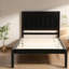 Lits simples en bois durable, style rustique moderne pour le confort de la chambre à coucher