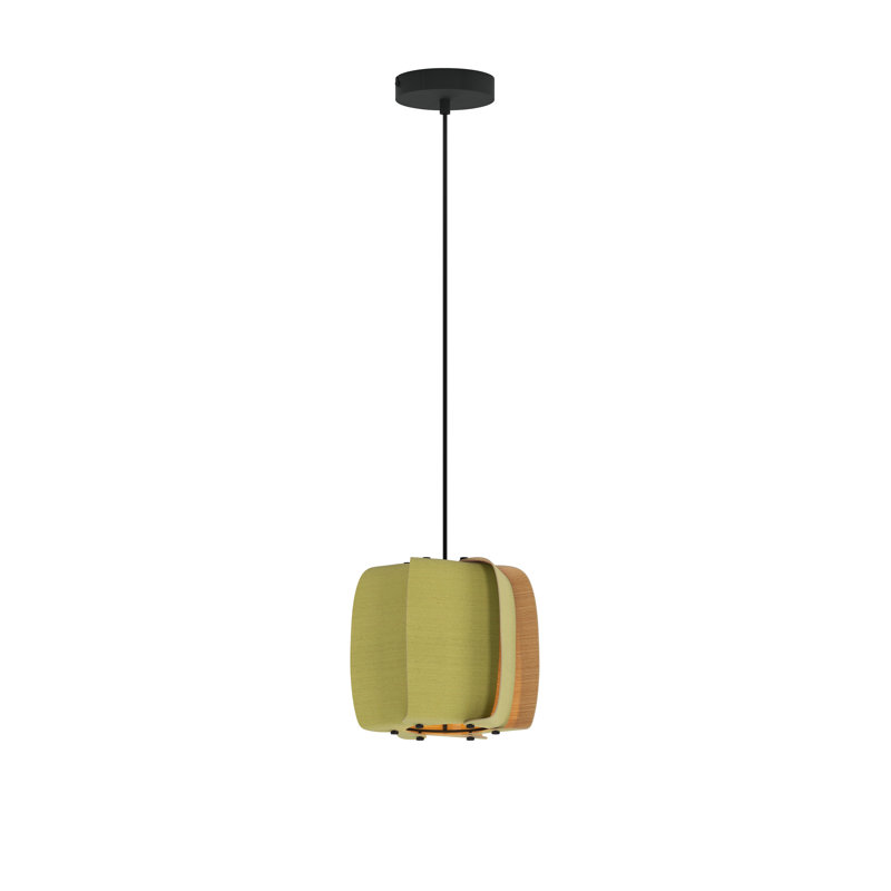 Luminaire suspendu 10,25 po Alba, Vert pâle / frêne