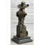 Sculpture buste en bronze «Just Like Papa Western Cowboy and Son» 13 po x 6 po