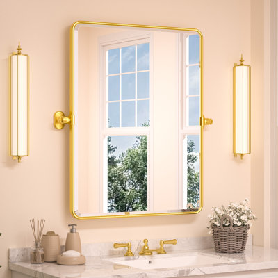 Parren Beveled Adjustable Mirror with Aluminum Frame