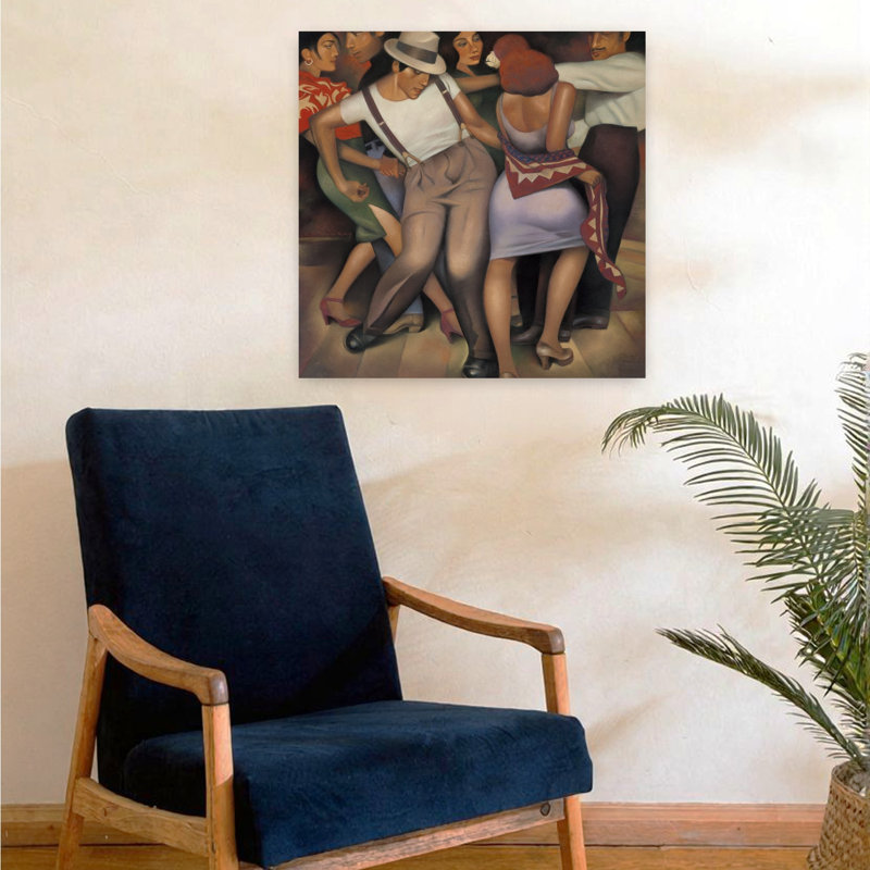 Latino Jazz, art contemporain abstrait, H 24 po x l 24 po