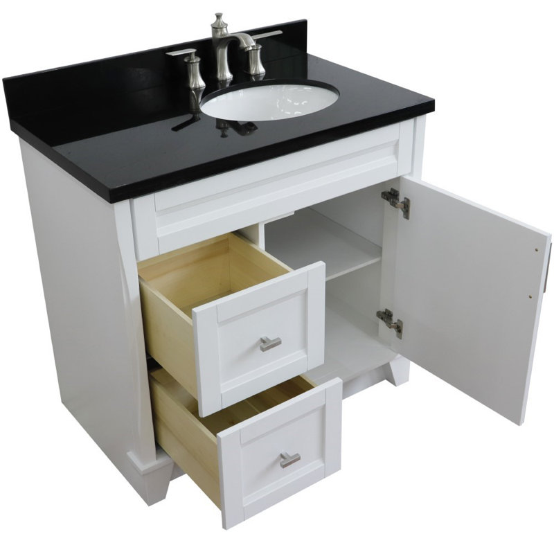 Ensemble de meuble-lavabo simple 37 po Efraim, Noir galaxie