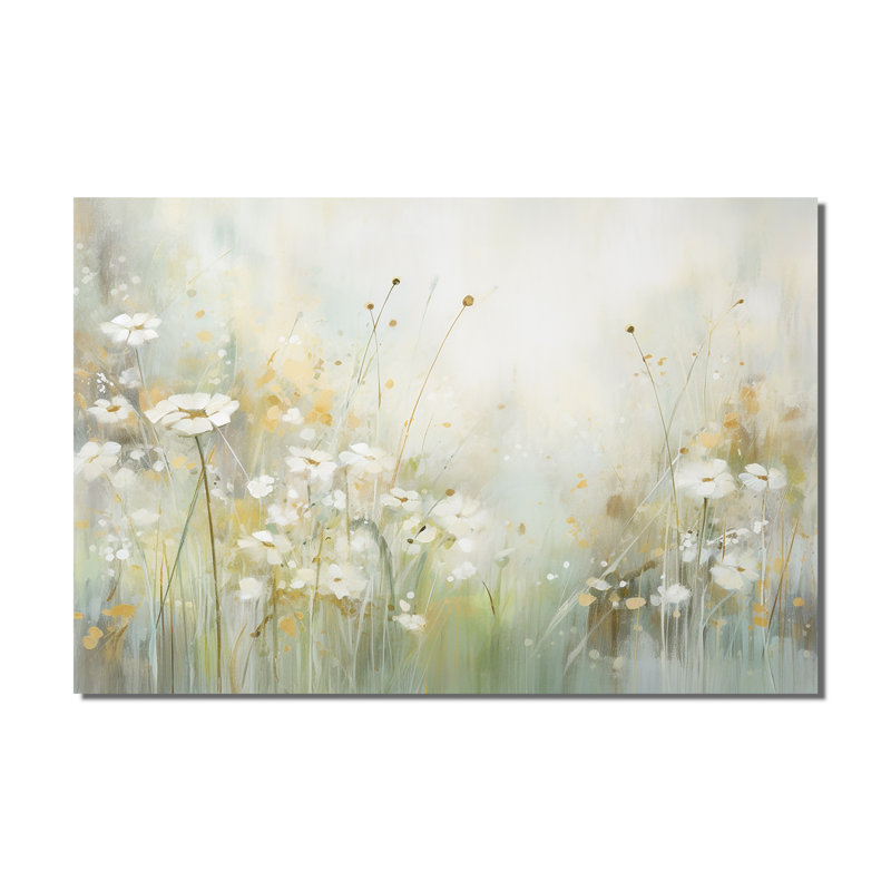 Décoration murale «Green Beige Serene Meadows II - Abstract Botanicals»