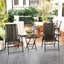Outsunny 3 Pieces Garden Bistro Set Folding Table and Chairs Black