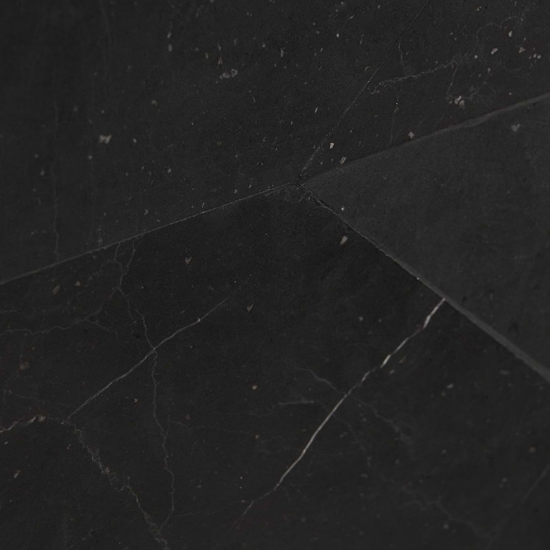 Nero Marquina 3x12 Chevron Honed Marble Tile