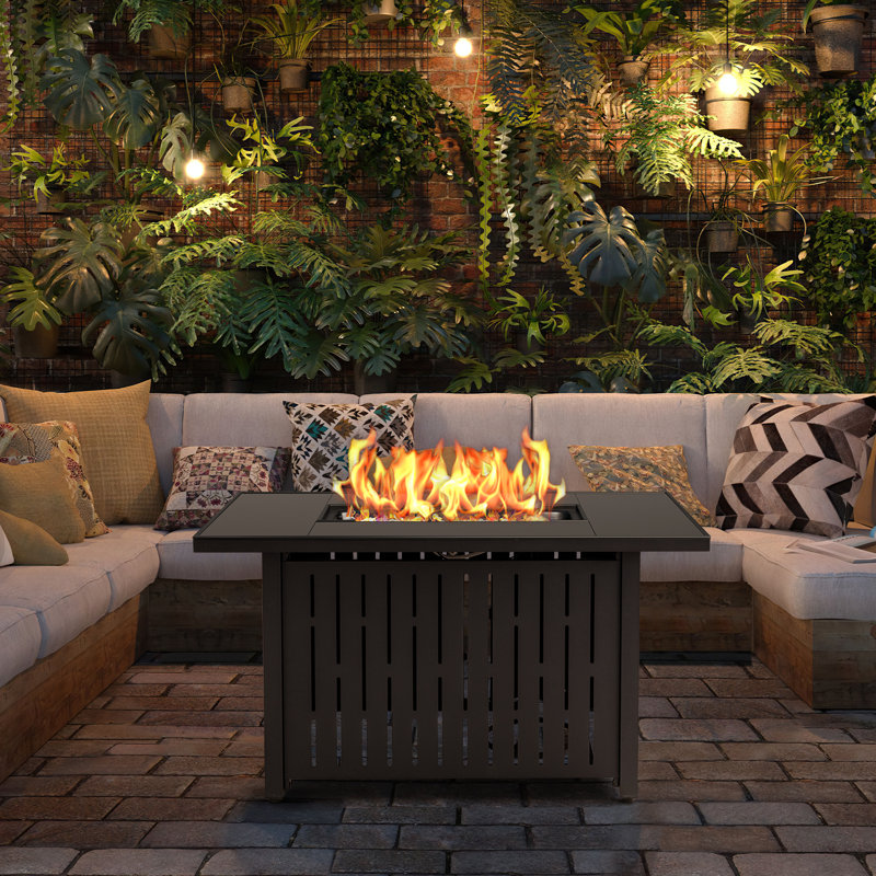 Modelle 25.5'' H x 43'' W Steel Propane Outdoor Fire Pit Table