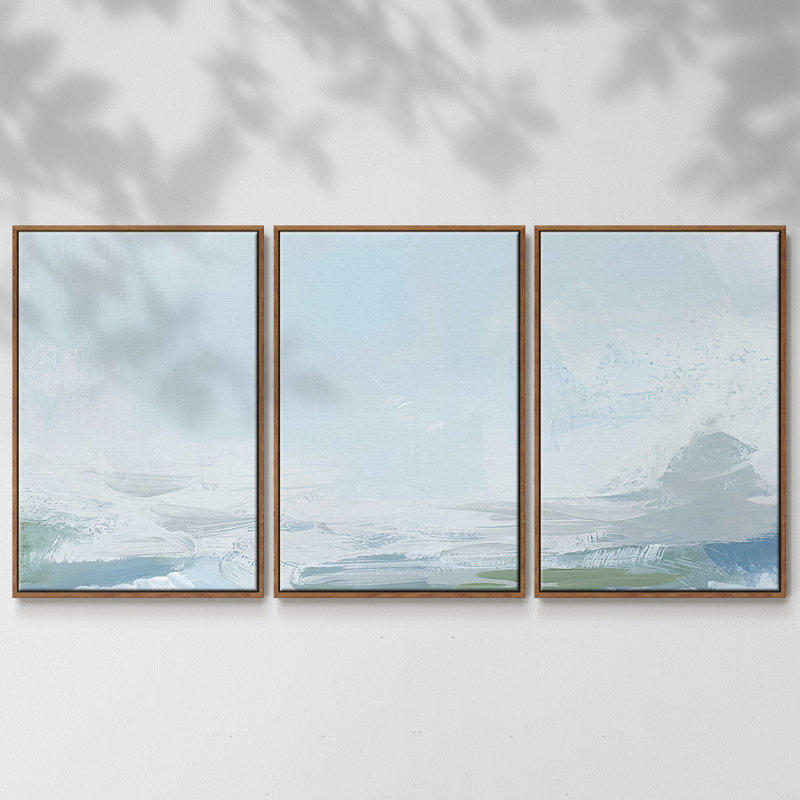 Shetland Sky II - Toile encadrée multi-pièces, H 40 po x l 78 po x P 2 po, Noyer
