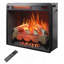 Foyer électrique encastrable 23 po, avec ensemble de bûches et flamme réaliste, télécommande avec minuterie, protection contre la surchauffe-814346582