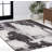 Izaki Contemporary Bohemian Abstract Marble Charcoal/Cream Rug-712029173