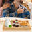 Decorative Serving Tray with Square Handles,Bamboo Breakfast Tray,Serving Platter for Eating,Working,Storing-1723445433