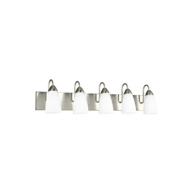5 Light Frosted Dimmable Vanity Light