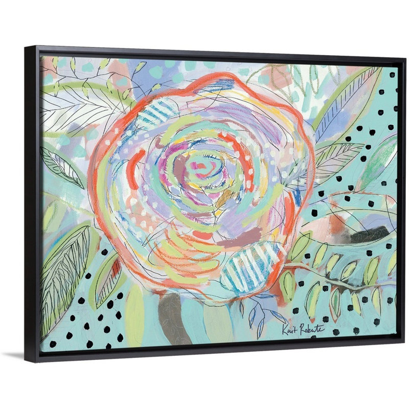 «Bloom for Yourself» par Kait Roberts, reproduction sur toile, Toile avec cadre noir, H 32 po x l 42 po x P 1,75 po