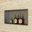 Niche encastrée rectangulaire de salle de bain en acier inoxydable l 24 po x H 12 po Niche No Tile-98285520