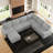 U-Shaped Stoarge Sofa Convertible Oversized Livingroom Couch-1860890439