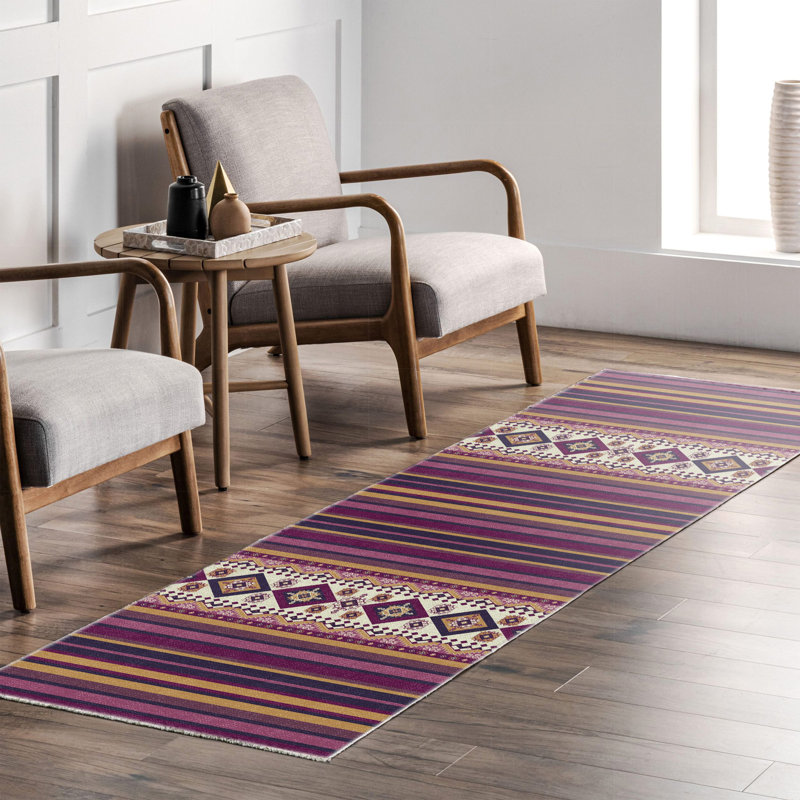 Tapis rectangulaire Yitian avec envers antidérapant, Tapis de couloir 2 pi 8 po x 9 pi 11 po
