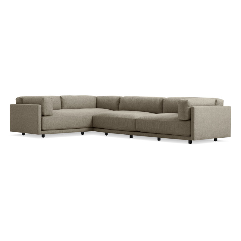 Sunday Sectional, Left Hand Facing, Sanford Black Crossweave