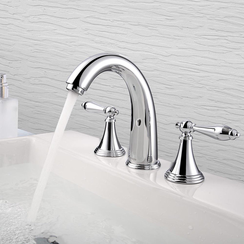 Robinet pour salle de bain surdimensionné à 2 poignées, Chrome