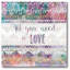 « boho love », art textuel sur toile tendue