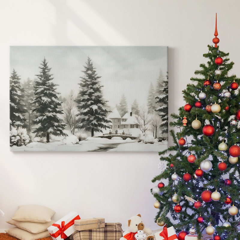 Art des Fêtes de Noël - Toile tendue avec châssis - Série 3-CXLI, H 12 po x l 18 po