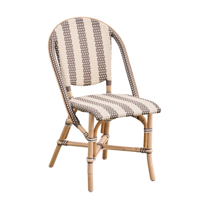 Affaire Sofie Stripe Dining Side Chair, Cappuccino/Ivory
