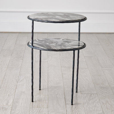 Registrar Marble Top End Table